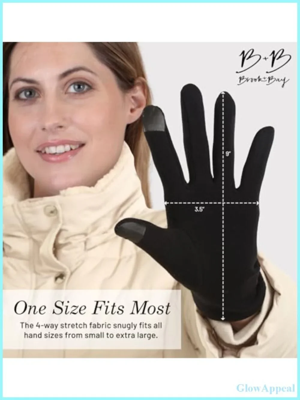 Touchscreen Fleece Gloves for Women - Winter Tech Gloves with 3-Button Design